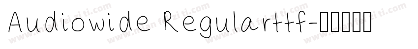 Audiowide Regularttf字体转换